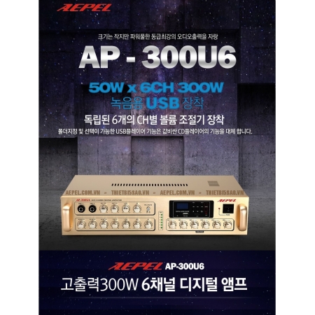 Amply AEPEL Hàn Quốc AP-300U6 Made in Korea, Âm ly cao cấp, Phân phối chính hãng ủy quyền