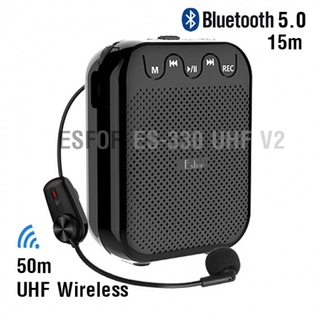 Máy trợ giảng không dây Hàn Quốc ESFOR ES-330 UHF V2 Loa Bluetooth 5.0 ES330 UHF 30W