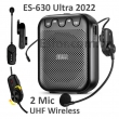 Máy trợ giảng ESFOR ES-630 Ultra Hàn Quốc 2 Micro không dây 3 cách dùng, Loa Bluetooth 5.0 ES630 Ultra cao cấp