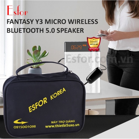 Máy trợ giảng Không dây Esfor Fantasy Y3 Loa Bluetooth 5.0 công suất 30W song song 2 mic