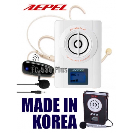 Máy trợ giảng AEPEL FC530 Plus, Micro không dây cài áo, Mic hạt gạo màu da (FC-530 Hàn Quốc Made in Korea)