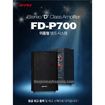 Bộ loa di động công suất lớn nhập khẩu Hàn Quốc AEPEL FD-P700 / FDP700 Made in Korea, 2CH, 50-100W