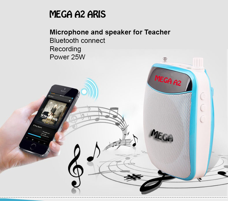 Máy trợ giảng Bluetooth A2 Aris và MOBE M1: loa 25W, 2 tai nghe có dây trợ giảng cho giáo viên, hướng dẫn viên