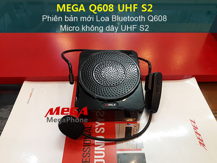 Máy trợ giảng MeGa S2 Q608 Micro không dây, loa Bluetooth 5.0 phiên bản mới