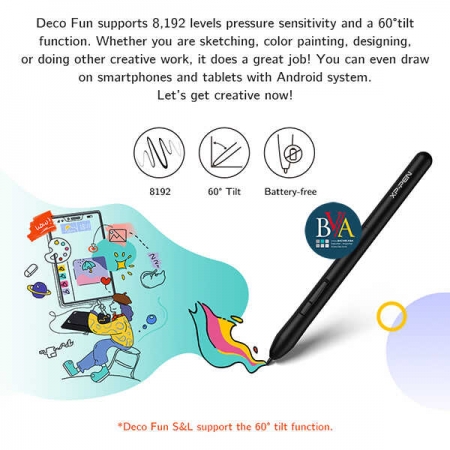 Bảng vẽ XP-Pen Deco Fun S màn hình 6.3x4 inch, bút vẽ cảm ứng nghiêng, Android