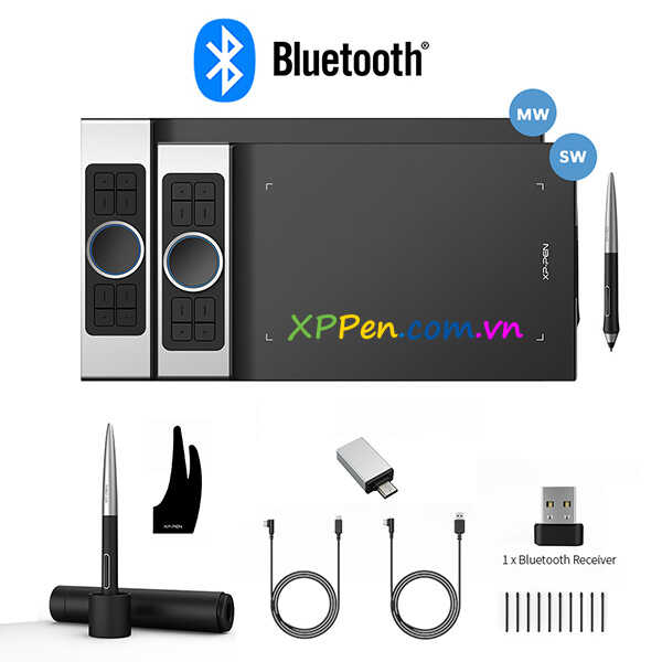 Bảng vẽ điện tử XP-Pen Deco Pro SW 9 inch, Bảng vẽ đồ họa XPPen Deco Pro Small Wireless 9"