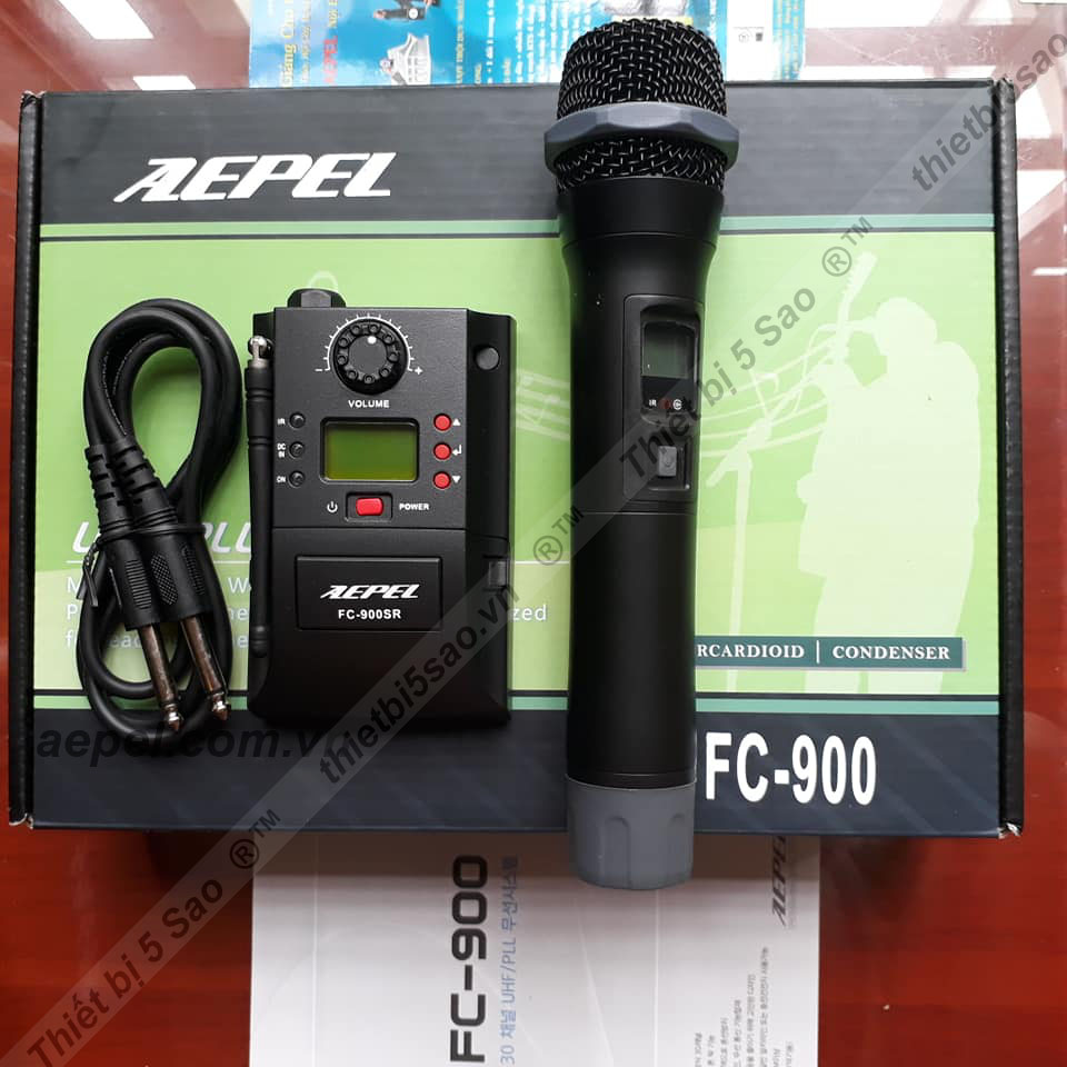 Micro không dây AEPEL FC900 nhập khẩu Hàn Quốc / Micro thu âm FC-900 Made in KOREA, Cao cấp